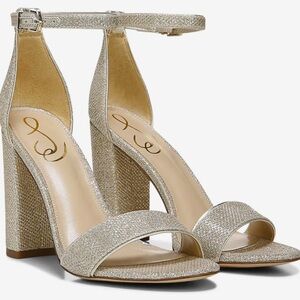 Sam Edelman Silver Block Heel Sandals